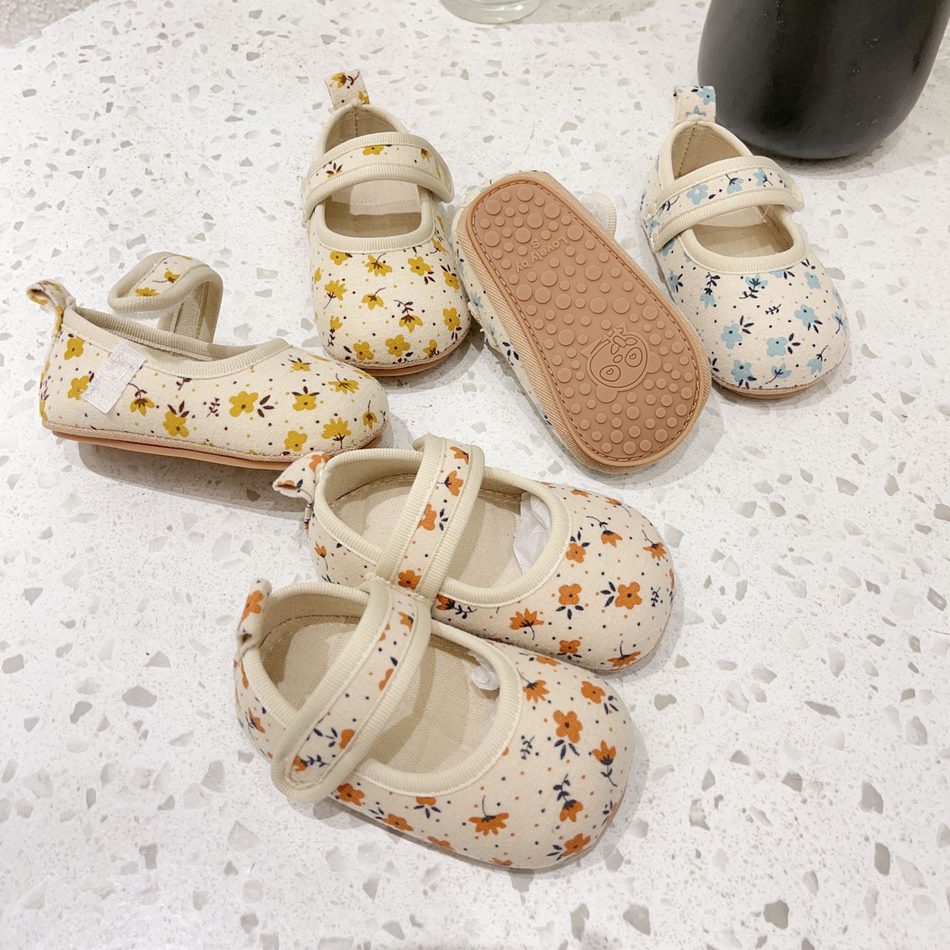 Floral Design Baby Girl Toddler Shoes-6