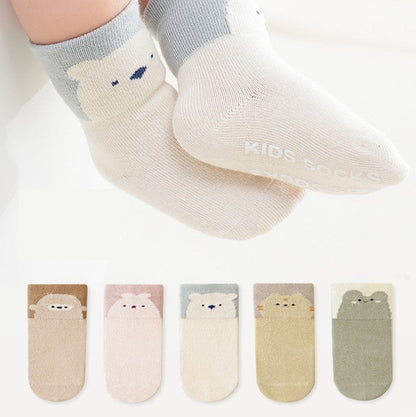 Spring Baby Unisex Breathable Animals Cartoon Color Patchwork Socks-0