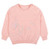 Baby Girl Cute Bunny Embroidery Graphic Solid Color O-Neck Sweater-0