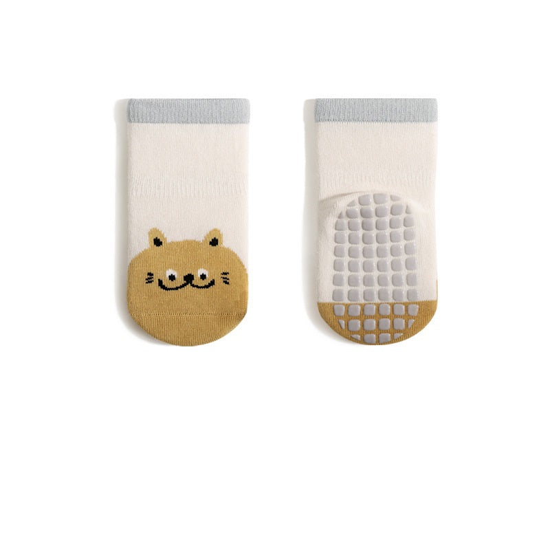 Baby Unisex Breathable Thermal Cartoon Patchwork Socks Non-Slip-7