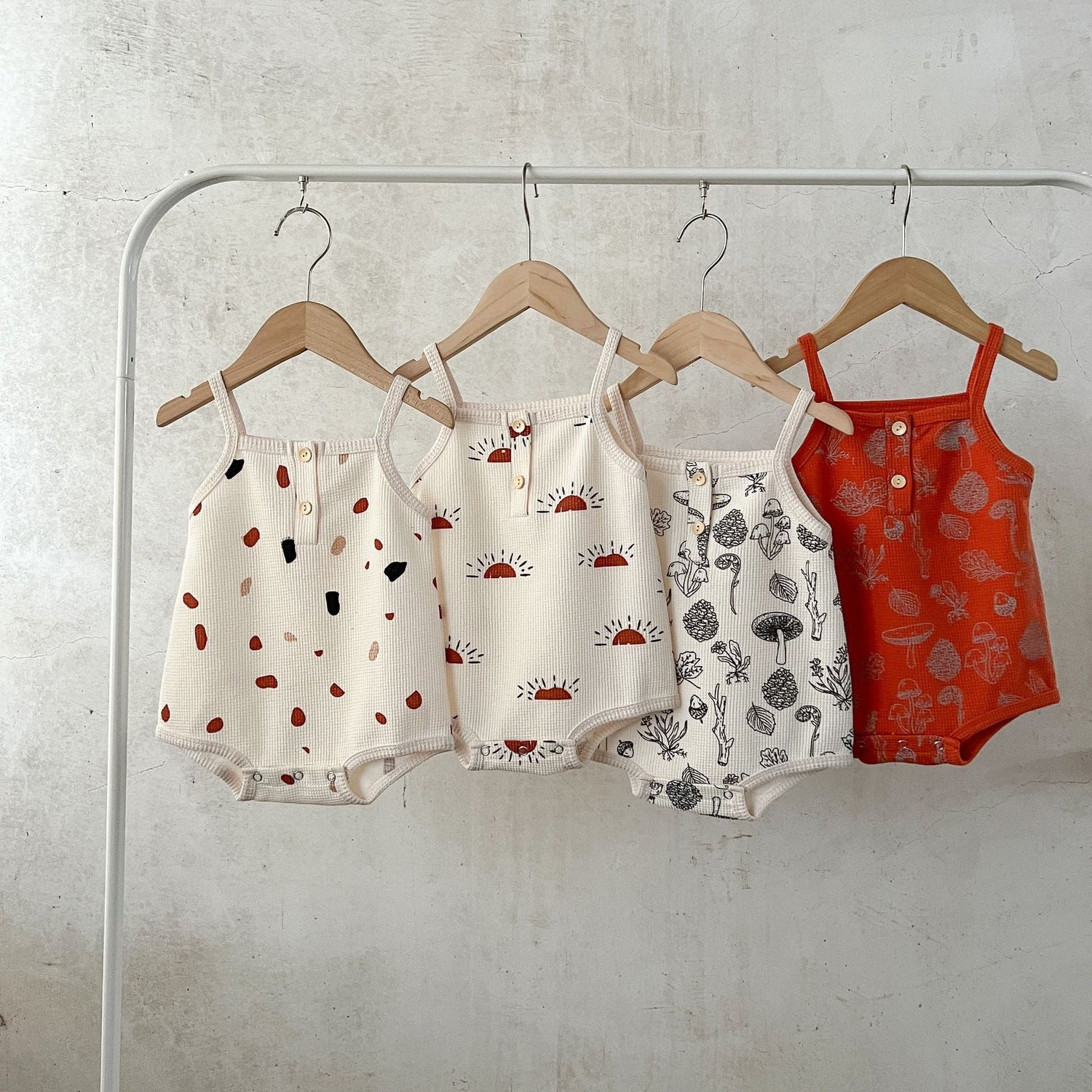 Baby Multi-Pattern Sling Soft Cotton Loose Casual Onesies-0