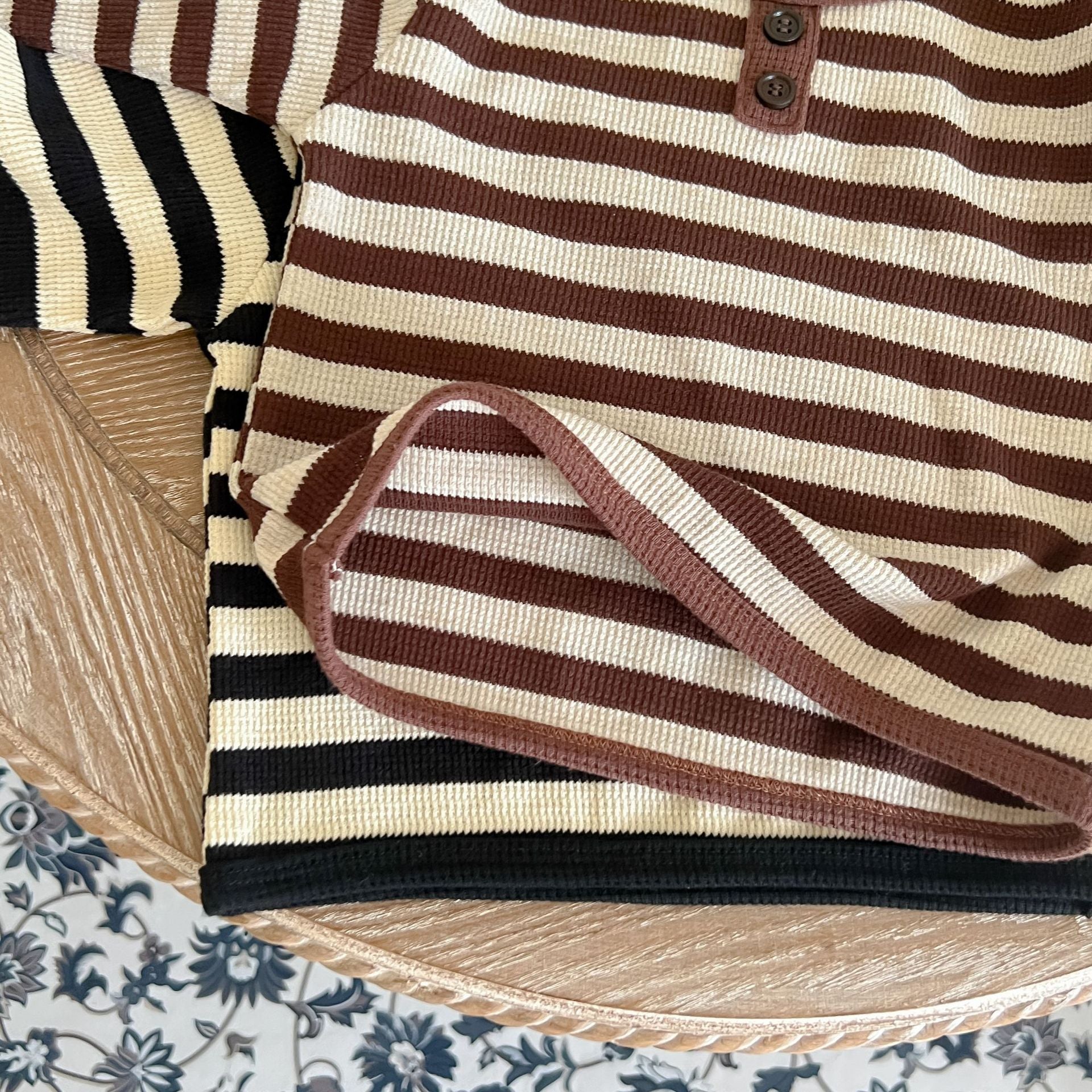 Baby Striped Pattern Long Sleeve Tops &amp; Triangle Shorts 1 Pieces Sets-8