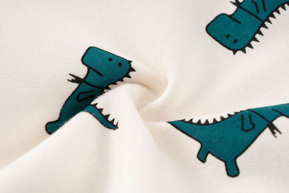 Baby Boy 1pcs Cartoon Dinosaur Pattern Long Sleeves O-Neck Bodysuit &amp; Hats-8