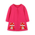 Girls’ Cartoon Pattern Embroidery Crew Neck Dress-3