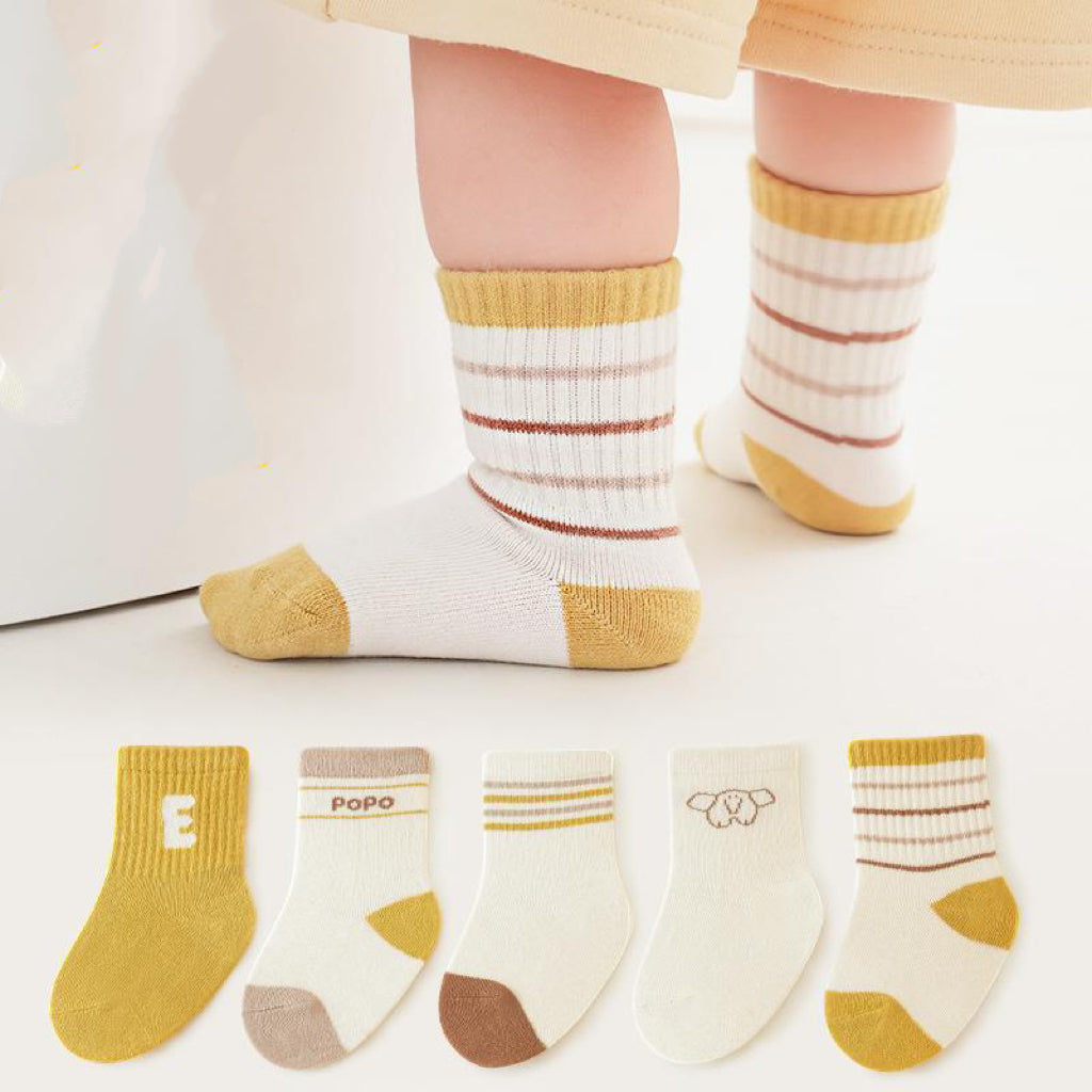 Autumn Cartoon Print Pattern Baby Socks-2