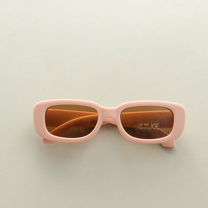 Kids Candy Color Square Frame Fashion Sunglasses-8