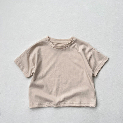 Baby Solid Color Thin Style Fashion Unisex T-Shirt-8