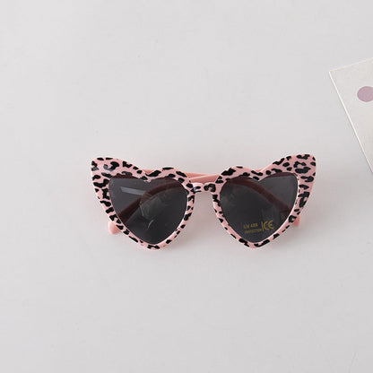 Leopard Print Pattern Heart Shape Fashion Sunglasses-8