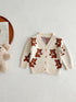 Baby Unisex V-Collars Little Bear Long-Sleeved Cardigan-1