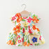 Baby Floral Pattern Short Sleeve Crewneck Dress-1