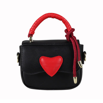 Children Girl Fashion Heart Pattern Mini One-Shoulder Bags Accessories-8