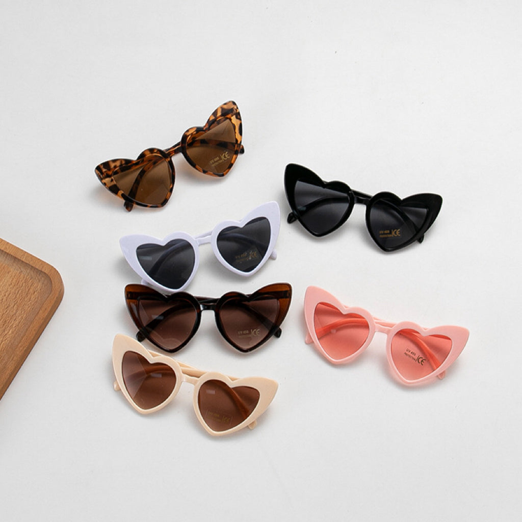 Kids Heart Shape Decoration Sunglasses-0