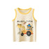 Baby Cartoon Print Pattern Sleeveless Crewneck Tops-3