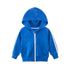 Baby Side Striped Pattern Zipper Front Design Sport Style Coat With Hat-9