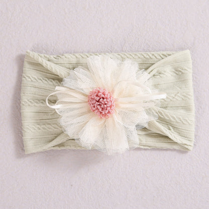 Baby Lace Floral Elastic Cotton Headband-9