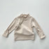 Baby Solid Color High Neck Long Sleeve Pullover Shirt Tops-8