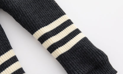 Baby Striped Pattern Casual Warm Leggings-9