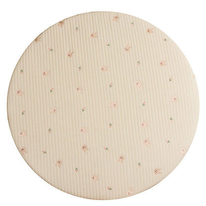 Bear Stitched Floor Mat, Embroidered, Round Shape, Detachable And Washable Baby Crawling Mat-7