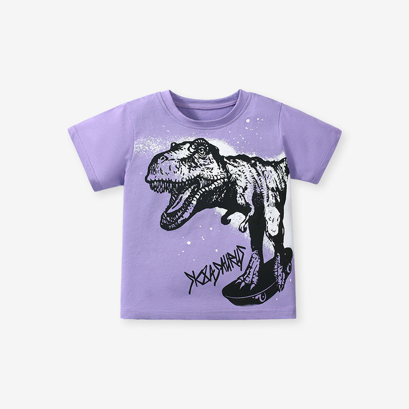 Girls’ Animals Print T-Shirt In European And American Style For Summer-0