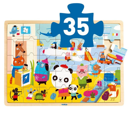 Puzzlo Airport 35pc Wooden Jigsaw Puzzle-1