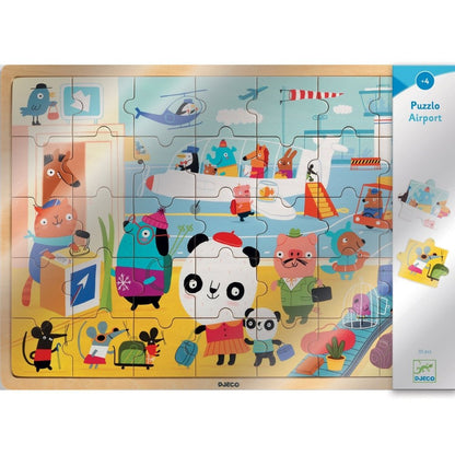 Puzzlo Airport 35pc Wooden Jigsaw Puzzle-0