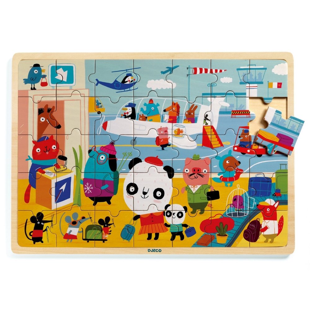 Puzzlo Airport 35pc Wooden Jigsaw Puzzle-2