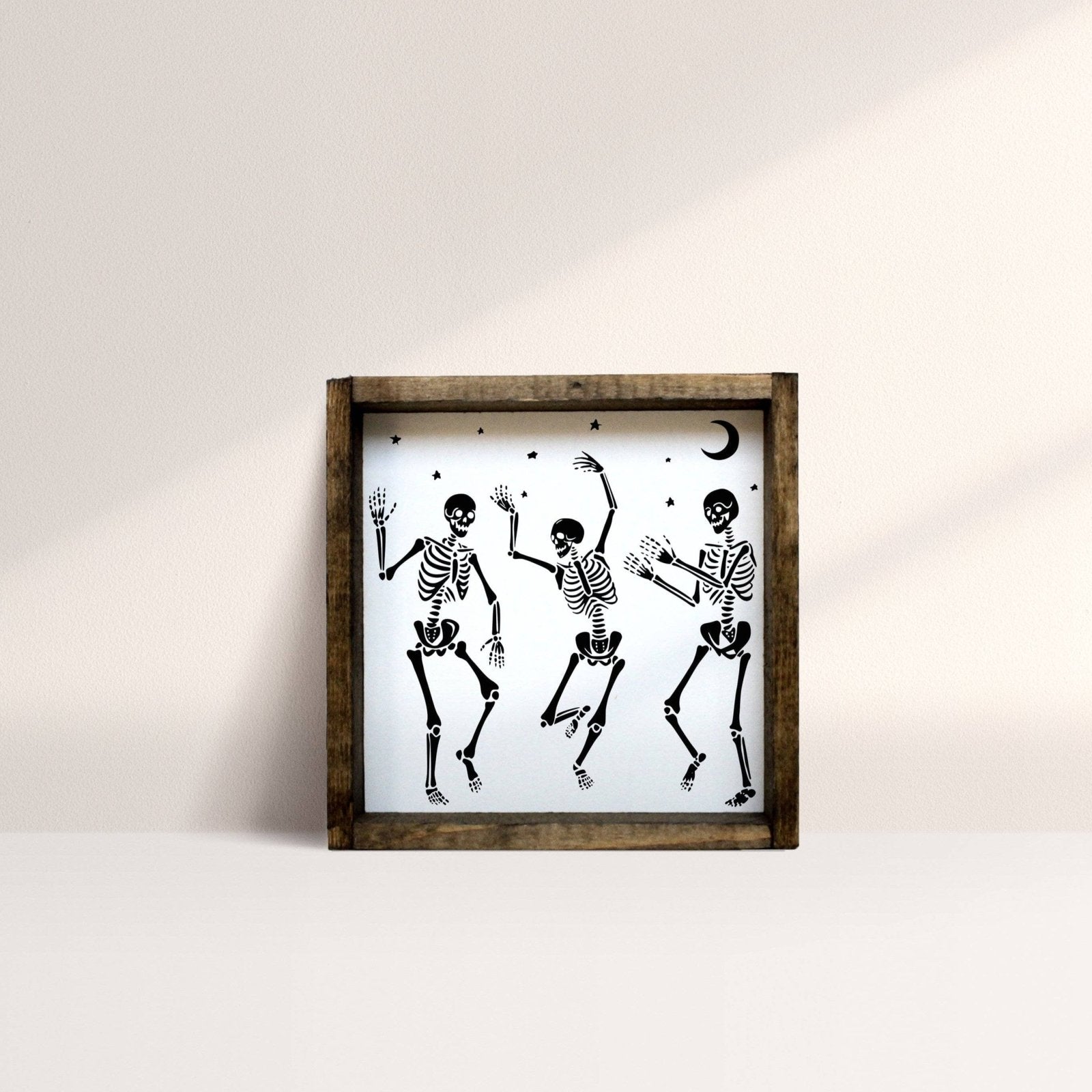 Dancing Skeletons Mini Wood Sign-2