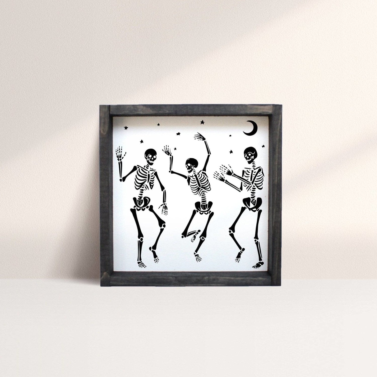 Dancing Skeletons Mini Wood Sign-4