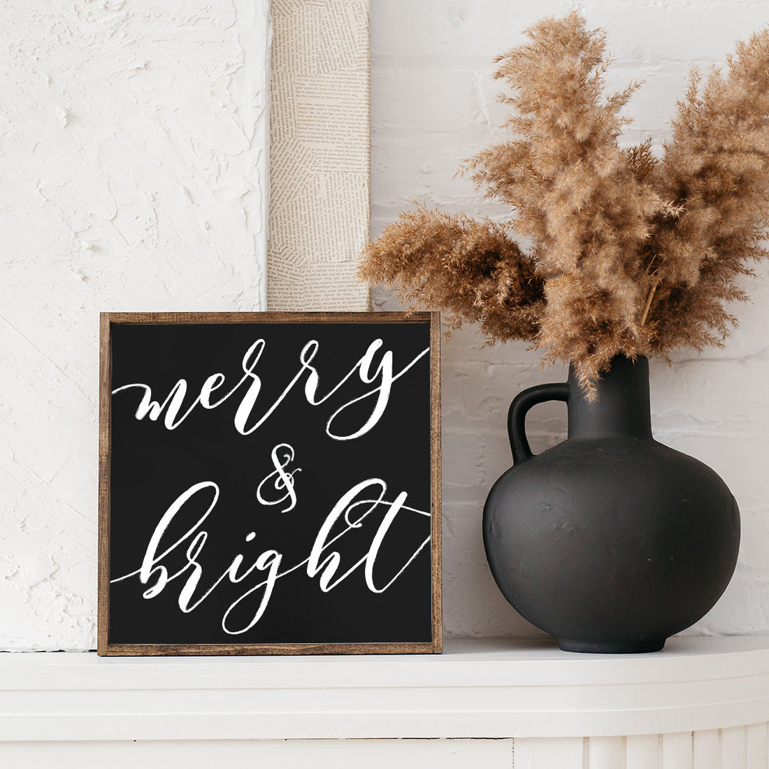 Merry And Bright Christmas Wood Sign-0