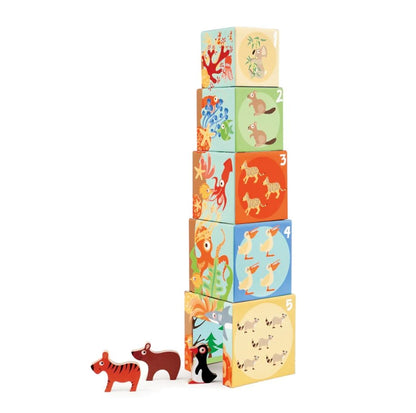 Stacking Tower Animals of the World w/Wood Animals-0