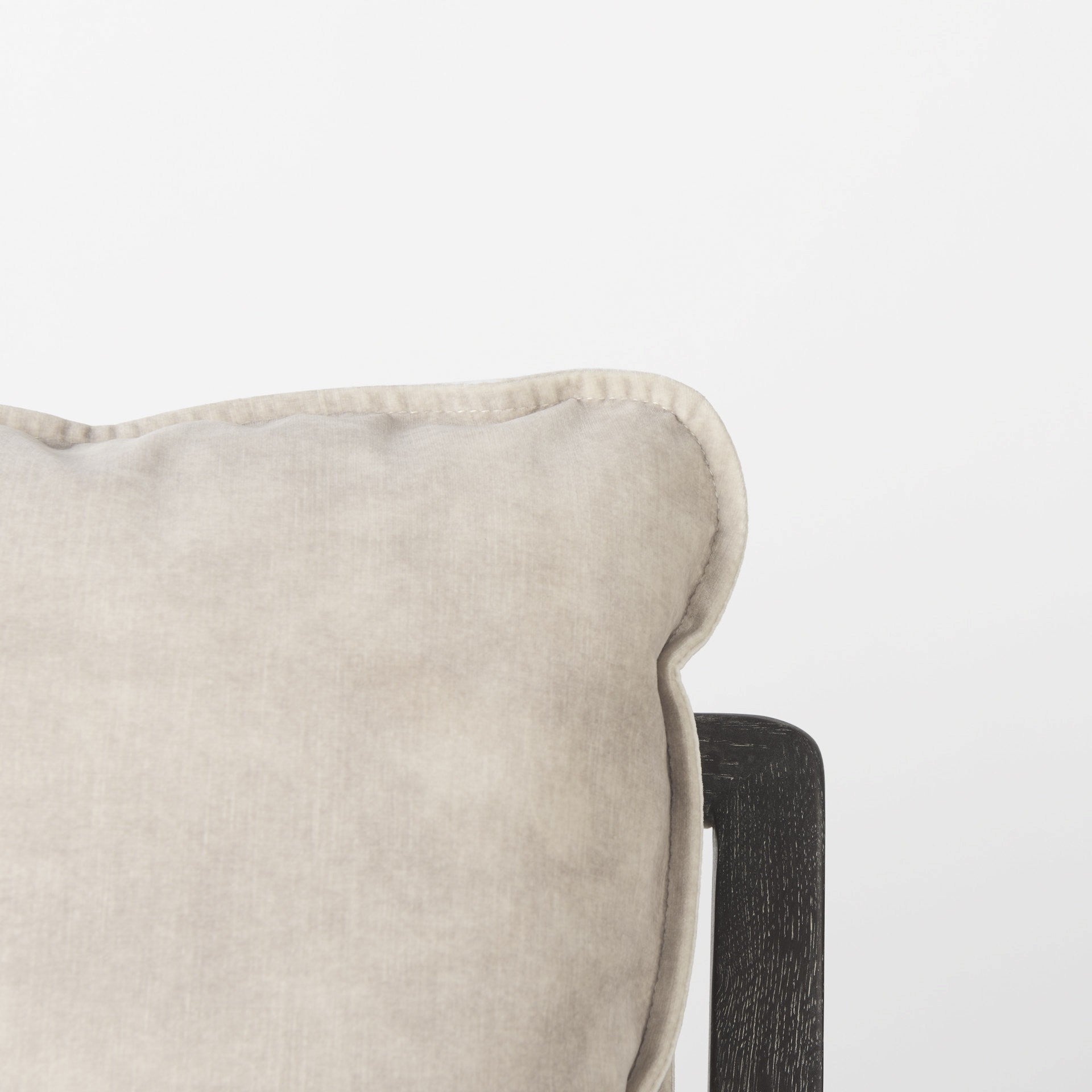 Modern Rustic Cozy Black and Cream Accent Chair-5