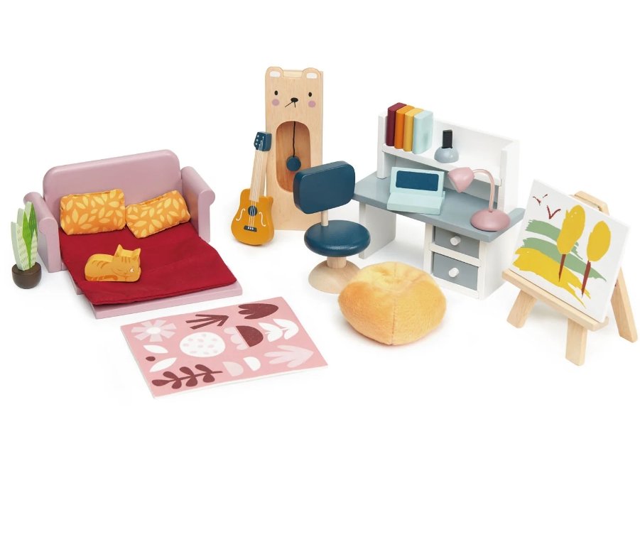 Tender Leaf Toys Dolls House Study Furniture-0
