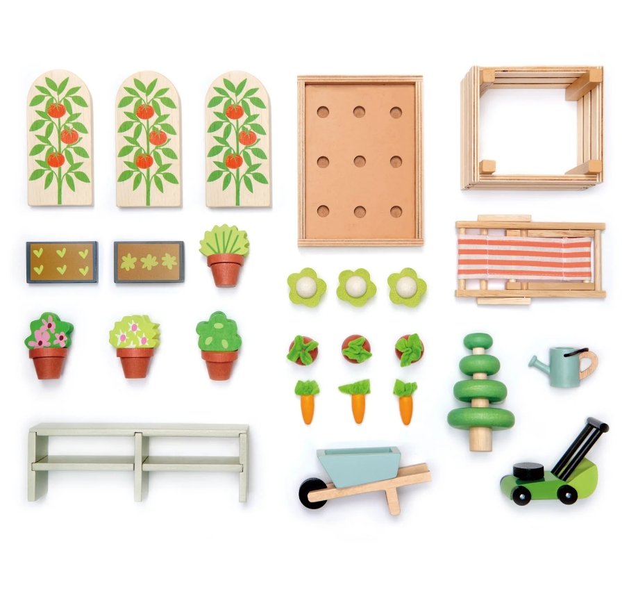 Tender Leaf Toys Greenhouse and Garden Set-4