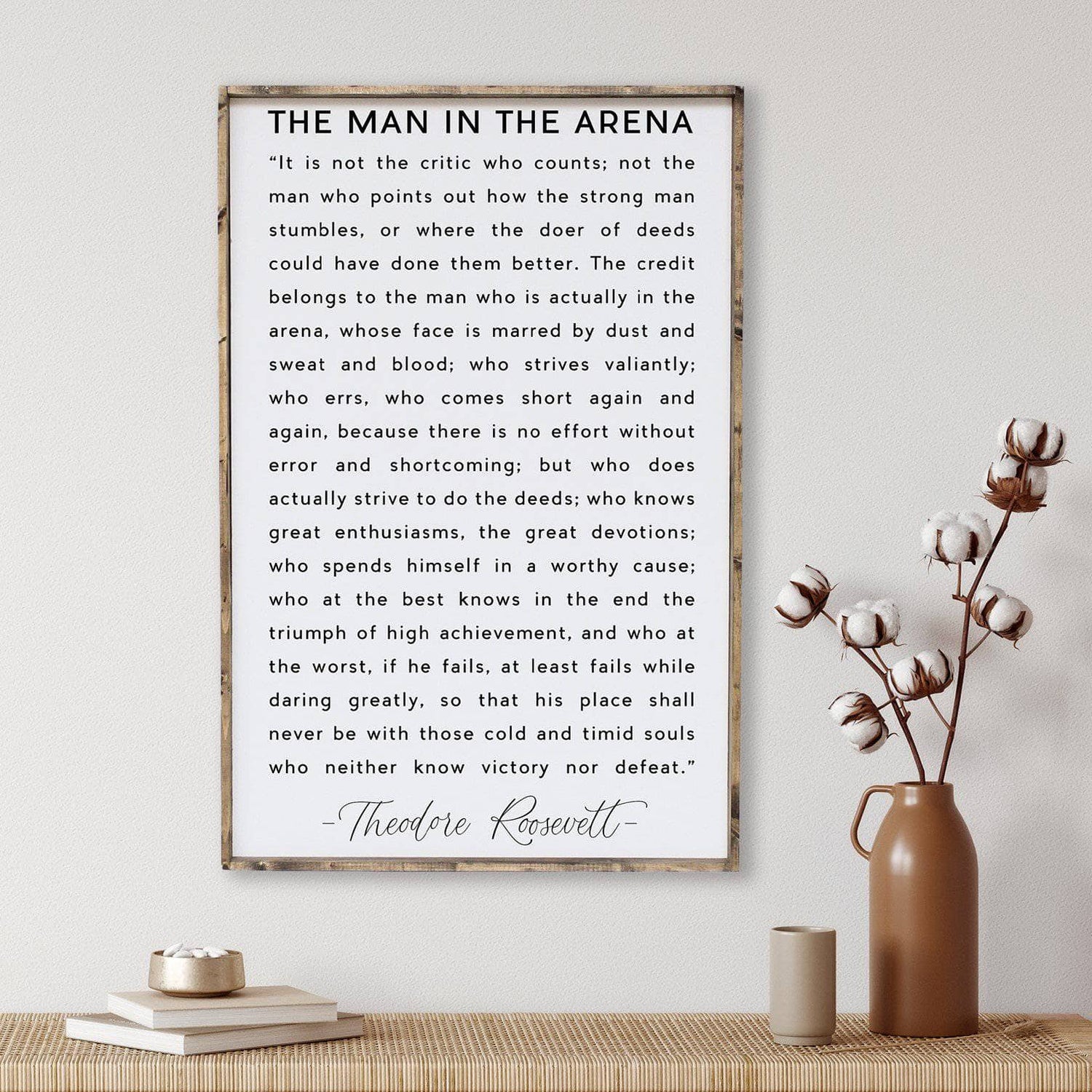 The Man in the Arena Quote Wood Sign-17