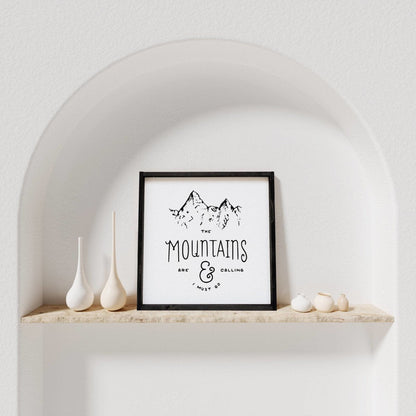 The Mountains Are Calling Wood Sign-3