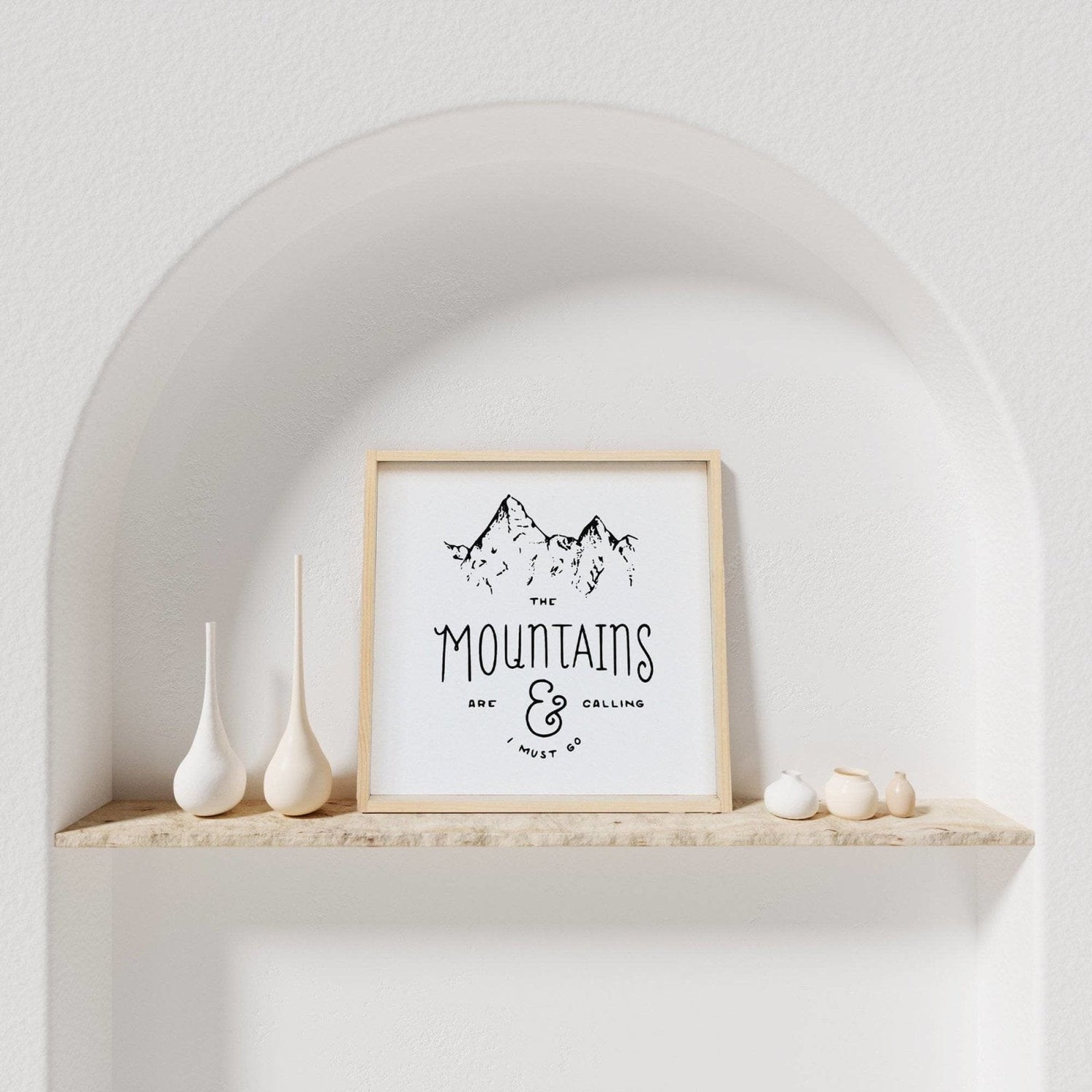 The Mountains Are Calling Wood Sign-5