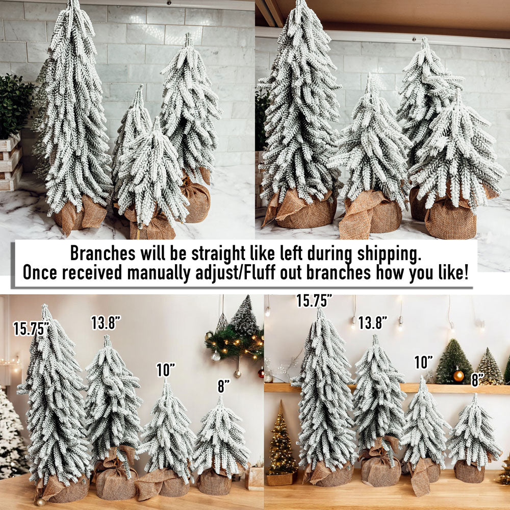 Snow Christmas Trees 4pk-2