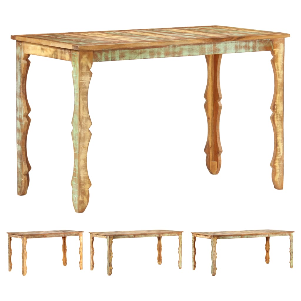 vidaXL Dining Table 47.2&quot;x23.6&quot;x29.9&quot; Solid Reclaimed Wood-1