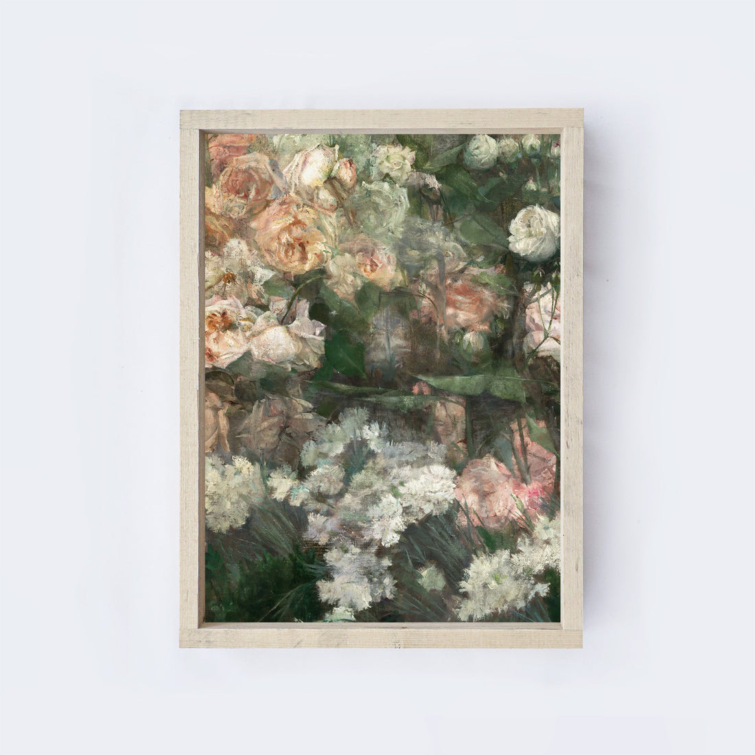 Vintage Flower Garden Painting A47-0