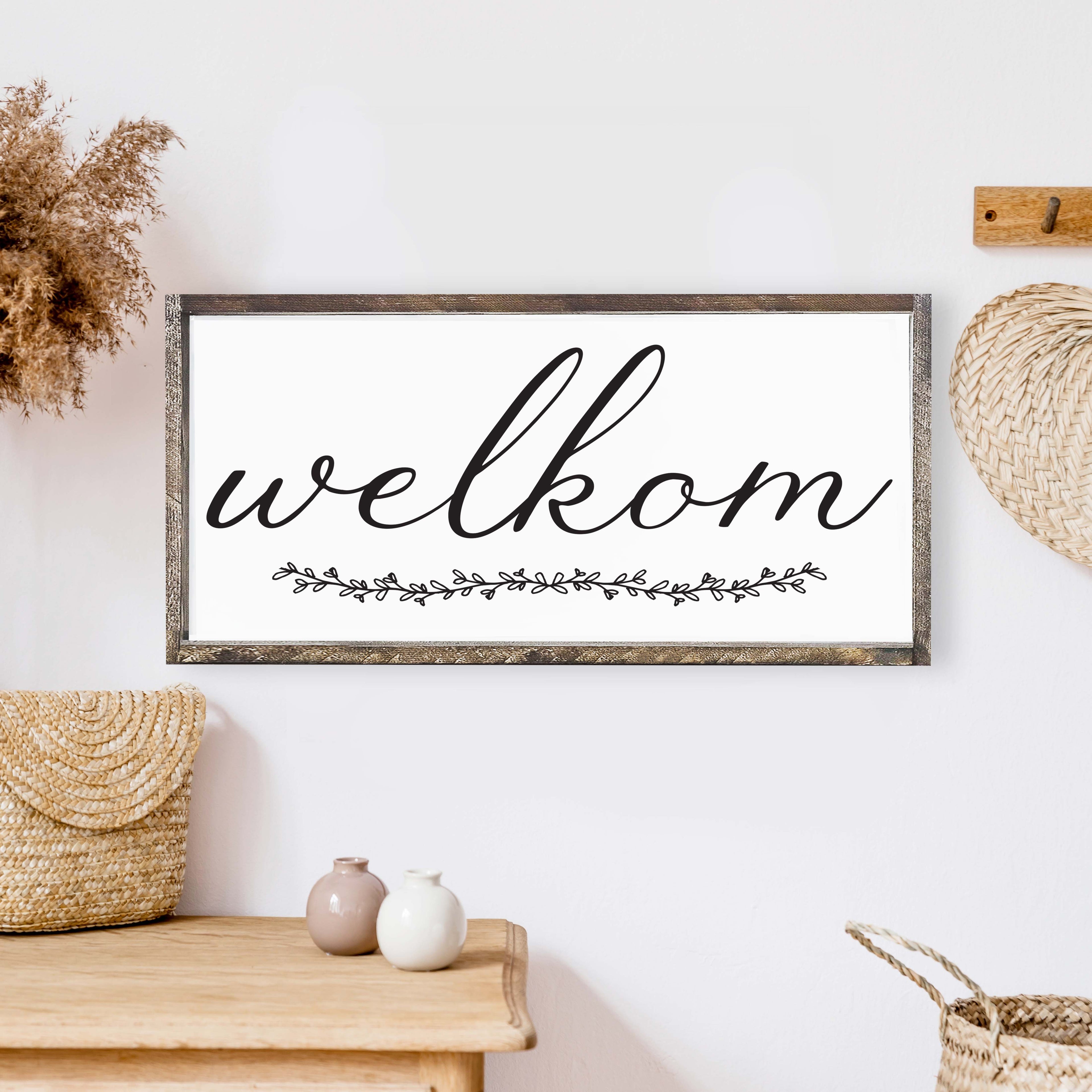 Welkom Wood Sign-0